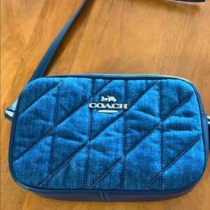 Coach Quilted Denim Crossbody Bag - Blue